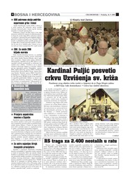 Kardinal Puljić posvetio crkvu Uzvišenja sv. križa