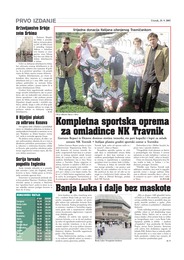 Kompletna sportska oprema za omladince NK Travnik