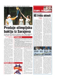 Prodaje olimpijsku  baklju iz Sarajeva