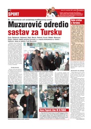 Muzurović odredio sastav za Tursku