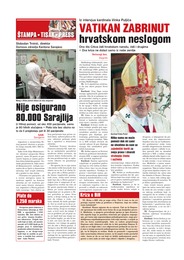 Vatikan zabrinut hrvatskom neslogom