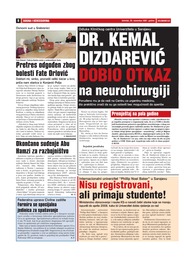 Pretres odgođen zbog  bolesti Fate Orlović