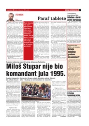 Miloš Stupar nije bio  komandant jula 1995.