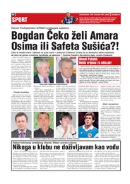Bogdan Čeko želi Amara Osima ili Safeta Sušića?!