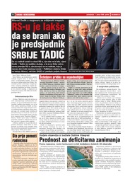 RS-u je lakše da se brani ako je predsjednik Srbije TadiĆ