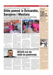 Stiže pomoć iz Švicarske, Sarajeva i Mostara