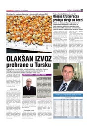 Olakšan izvoz  prehrane u Tursku
