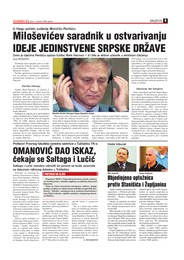 Miloševićev saradnik u ostvarivanju ideje jedinstvene srpske drŽave