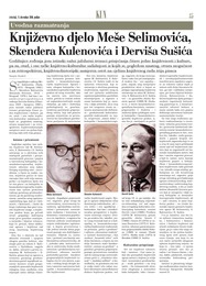 Književno djelo Meše Selimovića, Skendera Kulenovića i Derviša Sušića