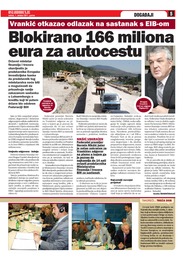 Blokirano 166 miliona eura za autocestu