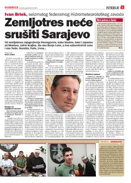 Zemljotres neće srušiti Sarajevo 