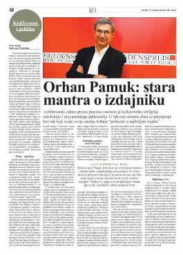  Orhan Pamuk: stara mantra o izdajniku 