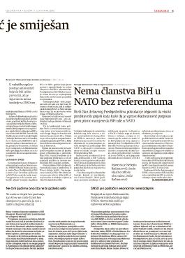 Nema članstva BiH u NATO bez referenduma 