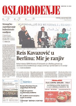 Reis Kavazovic u Berlinu: Mir je ranjiv 