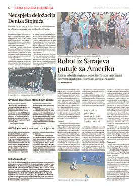 Robot iz Sarajeva putuje za Ameriku 