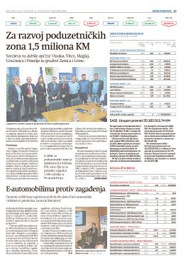Za razvoj poduzetničkih zona 1,5 miliona KM 