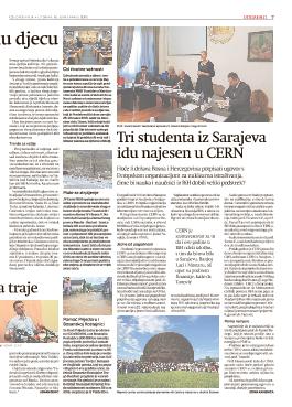 Tri studenta iz Sarajeva idu najesen u CERN