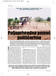 Poljoprivredna pomoć političarima