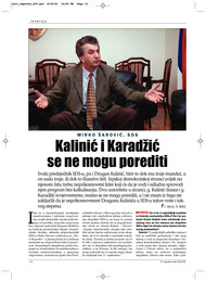 Kalinić i Karadžić se ne mogu porediti