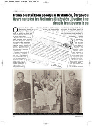 Istina o ustaškom pokolju u Drakuliću, Šargov cu, Motikama i Rakovcu kod Banjaluke, 7.2. 1942.