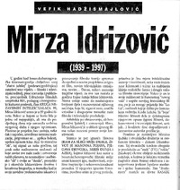 Mirza Idrzović  (1939-1997)