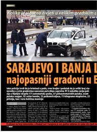 Sarajevo i Banja Luka najopasniji gradovi u Evropi