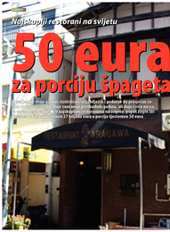 50 eura  za porciju špageta