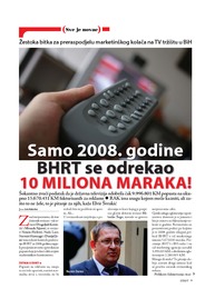 Samo 2008. godine BHRT se odrekao 10 MILIONA MARAKA!