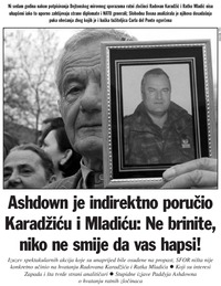 Ashdown je indirektno poručio Karadžiću i Mladiću: Ne brinite, niko ne smije da vas hapsi