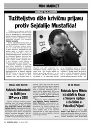 Tužiteljstvo diže krivičnu prijavu protiv Sejdalije Mustafića!