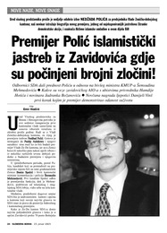 Premijer Polić islamistički jastreb iz Zavidovića gdje su počinjeni brojni zločini!