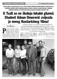 U Tuzli se ne školuju lokalni glumci: Student Adnan Omerović zvijezda  je novog Kusturicinog filma!