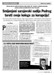 Smijenjeni sarajevski sudija Podrug tereti svoje kolege za korupciju!