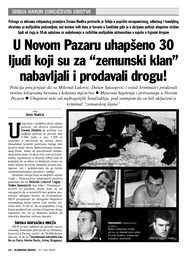 U Novom Pazaru uhapšeno 30 ljudi koji su za “zemunski klan” nabavljali i prodavali drogu!