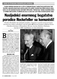 Nasljednici enormnog bogatstva porodice Rockefeller su komunisti!