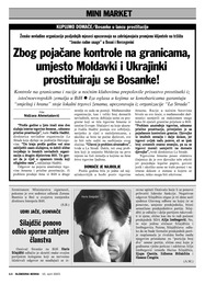Zbog pojačane kontrole na granicama, umjesto Moldavki i Ukrajinki  prostituiraju se Bosanke!