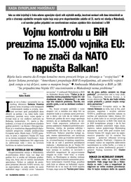 Vojnu kontrolu u BiH  preuzima 15.000 vojnika EU: