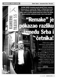 Remake” je pokazao razliku između Srba i četnika!Nema sreće u sprezi  umjetnosti i politike