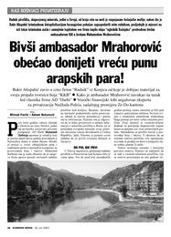 Bivši ambasador Mrahorović obećao donijeti vreću punu arapskih para
