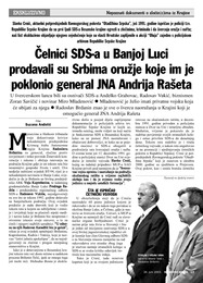 Čelnici SDS-a u Banjoj Luci  prodavali su Srbima oružje koje im je  poklonio general JNA Andrija Rašeta