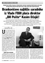 Brankovićeve najbliže saradnike  iz Vlade FBiH plaća direktor  „BH Pošte“ Kasim Džajić