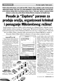 Posuđe je Zepteru paravan za  prodaju oružja, organizovani kriminal  i pomaganje Miloševićevog režima