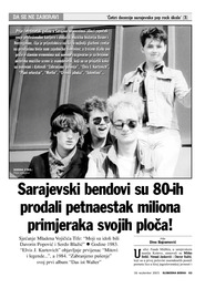 Sarajevski bendovi su 80-ih  prodali petnaestak miliona  primjeraka svojih ploča