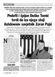 Pedofil i špijun Duško Tomić  tvrdi da iza njega stoji  Ashdownov savjetnik Zoran Pajić
