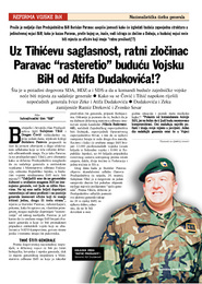 Uz Tihićevu saglasnost, ratni zločinac Paravac “rasteretio” buduću Vojsku BiH od Atifa Dudakovića