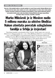 Marko Milošević je iz Moskve nudio  5 miliona maraka za ubistvo Đinđića: Nakon atentata povratak ozloglašene familije u Srbiju je izvjestan