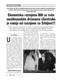 Ekonomska razmjena BiH sa svim muslimanskim državama višestruko je manja od razmjene sa Srbijom!!!