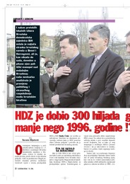 HDZ je dobio 300 hiljada  glasova manje nego 1996. godine !?