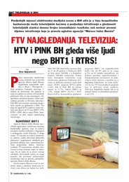 FTV NAJGLEDANIJA TELEVIZIJA: HTV i PINK BH gleda više ljudi nego BHT1 i RTRS!