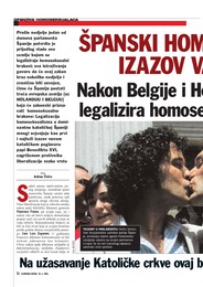 ŠPANSKI HOMOSEKSUALNI IZAZOV VATIKANU Nakon Belgije i Holandije i Španija legalizira homoseksualne brakove